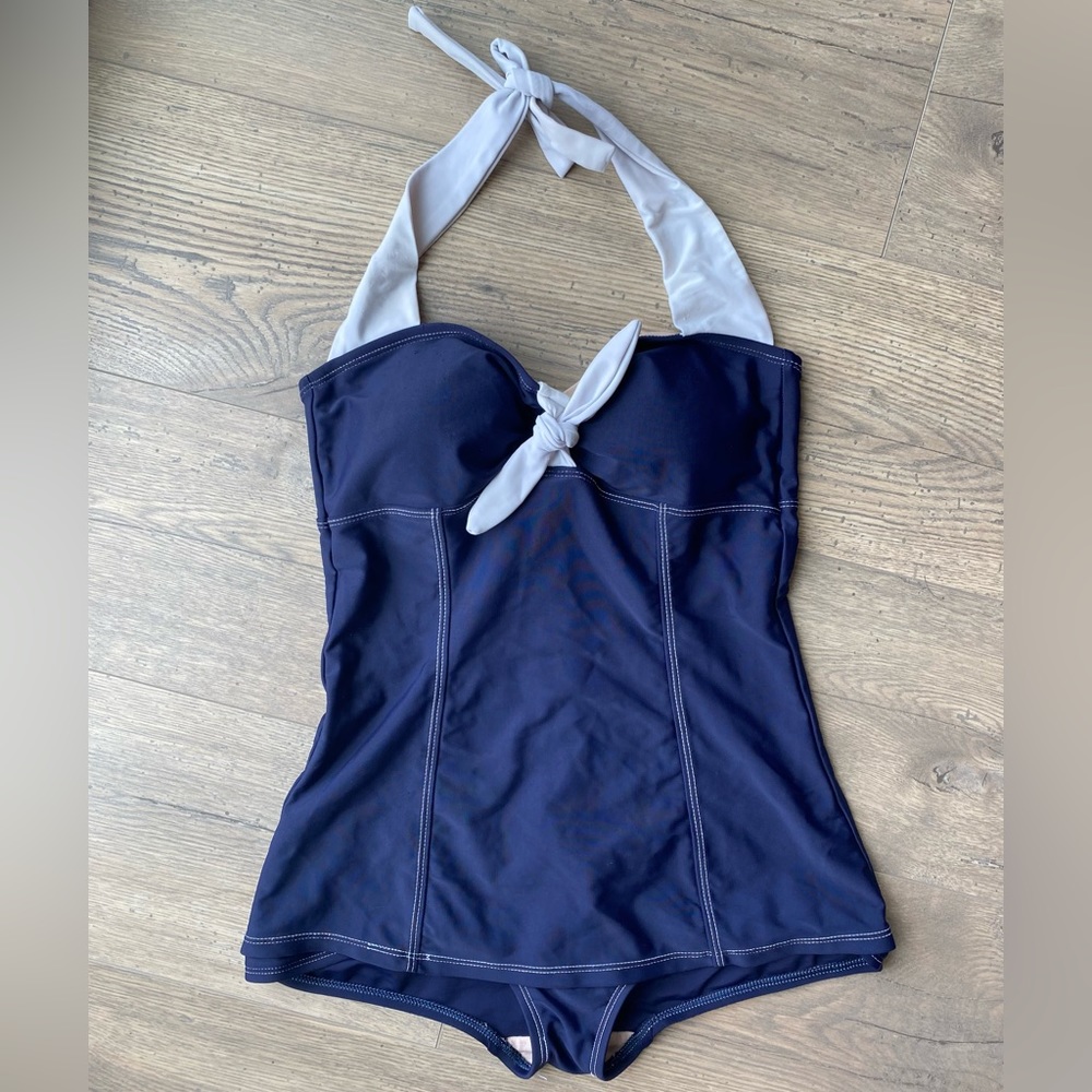 Popina Grace Kelly Swimsuit Navy - Women’s Size Small